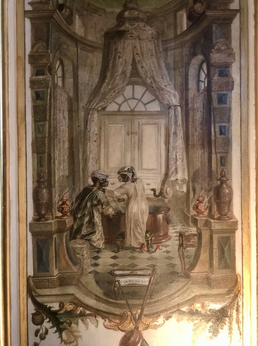 Dettaglio del boudoir-singerie